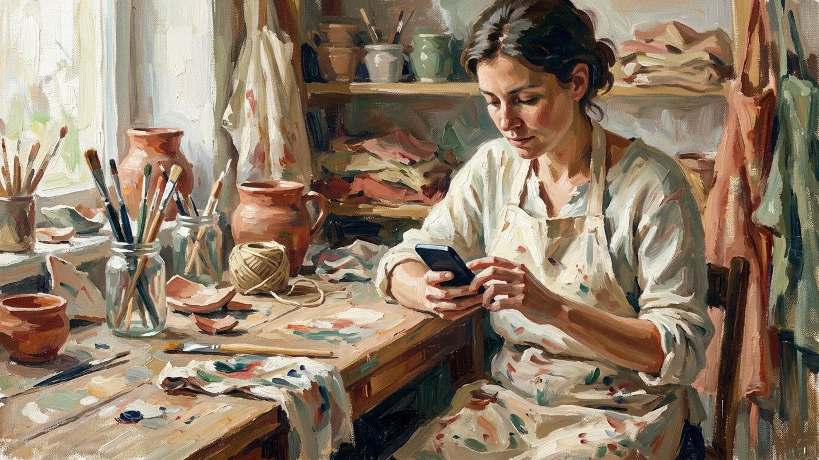 Le même artisan répond à un commentaire sur son téléphone à l'établi, quelques minutes après la publication.