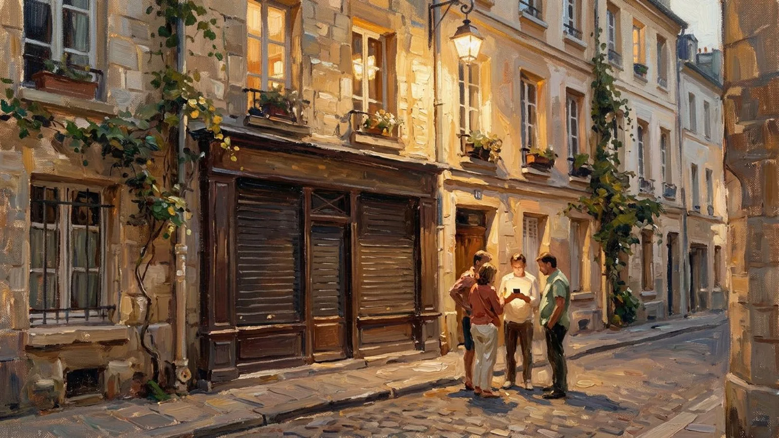 Une rue de quartier la nuit, fenêtres allumées au-dessus d'une devanture fermée, à l'heure où une partie de l'audience ouvre enfin son fil.