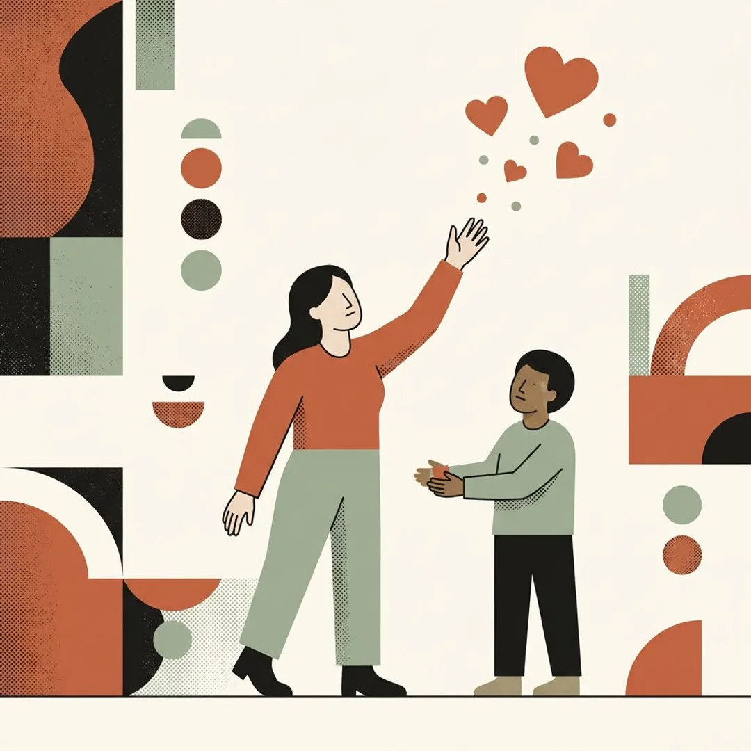 A coach broadcasts hearts at arm’s length instead of starting a conversation