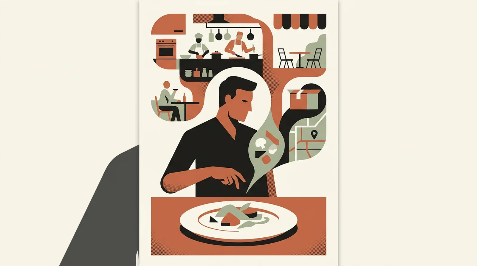Picking your audience in a restaurant: the structural call